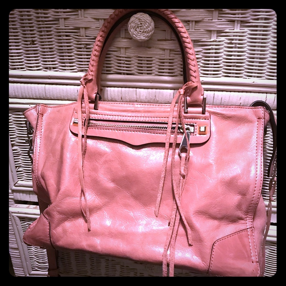 Rebecca Minkoff Regan Pink Distressed Leather Bag
